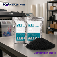 Poudre thermofusible DTF noire anti-sublimation, adhésif 1 kg, poudre TPU haute viscosité pour transfert thermique sur vêtements, vente en gros