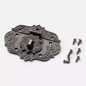Furniture <b>Lock</b> <b>Box</b> Buckle Antique Bronze Small Medium Traditional Design Durable Indoor Use - Product Image 1