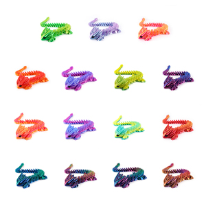 Vashine 3D impreso PLA colorido dragón sin dientes materiales ecológicos 3D figura de acción juguetes Flexible cristal Toi dinosaurio - Product Image 6