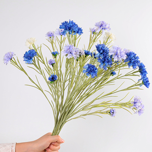 Fleur artificielle en soie de <span class=keywords><strong>bleuet</strong></span> en gros, tige unique de 68 cm, pour arrangements floraux à domicile et mariages, approvisionnement en vrac - Product Image 1