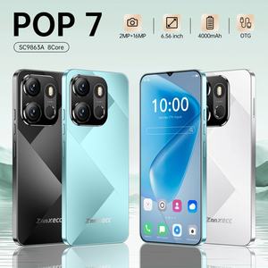 Approvisionnement direct usine ZNNXECC POP7 Téléphone 6,6 pouces Grand écran 4+64 Go Double carte Double veille Reconnaissance faciale Octa Core Français - Product Image 2