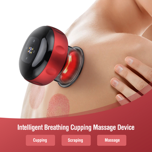 Masseur électrique à 12 vitesses avec ventouses, affichage LCD, fonction Guasha, chauffage rapide, brûleur de graisse, amincissant - Product Image 2