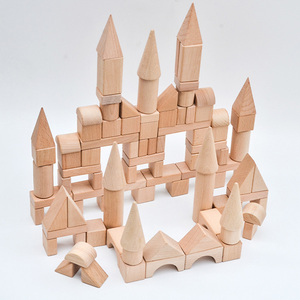 Yuci Ome Đồ Chơi Giáo Dục 100Pcs Bằng Gỗ Lâu Đài Khối Bộ Xây Dựng Khối Sồi Vật Liệu Bằng Gỗ Lâu Đài Xây Dựng Khối - Product Image 3