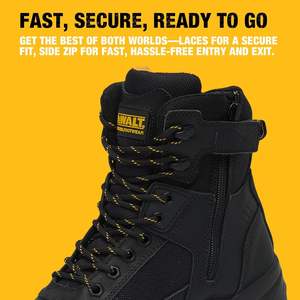 Bottes de sécurité pour hommes DEWALT Bryant, imperméables, hiver, doublure en cuir véritable, semelle intérieure en PU, embout en acier, fermeture éclair latérale, pour usage en usine - Product Image 3