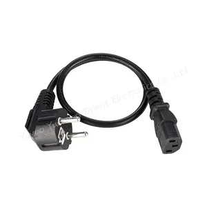 Cable de alimentación de CA de 3 clavijas de cobre puro para ordenador portátil, cable de alimentación de 1,2 m, 1,5 m, 1,8 m, negro, PVC, OEM, electrodomésticos, enchufe de la UE, IEC NEMA