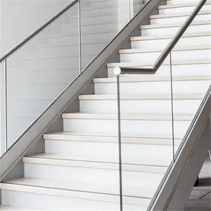 Glass Railing System For Balcony Staircase Railing Frameless Glass Railing Terrace Guardrail For Deck