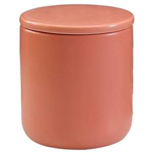 Frascos de Cerámica de Lujo para Velas, con Fondo Redondo, Acabado Mate Lechoso, con Tapas de Cerámica, Venta al Por Mayor Personalizada - Product Image 1