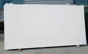 Losa de piedra de cuarzo blanco Calacatta, hoja de cuarzo suave sin costuras de belleza atemporal para renovación de baño de cocina - Product Image 5