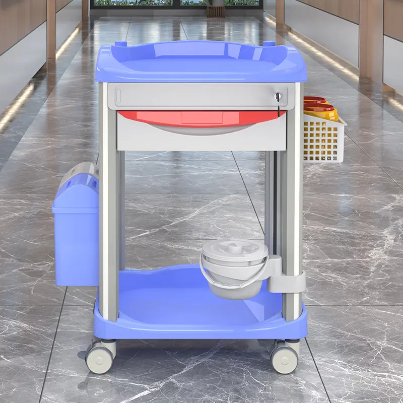 Factory wholesale Most Popular High Quality Abs Mobile Hospital Furniture Medical Treatment Crash Hospital Trolley