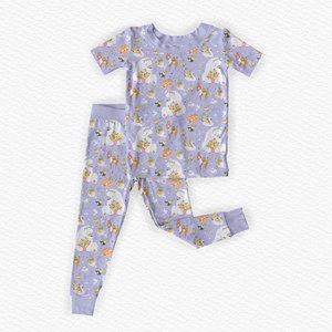 Set Pigiama in Bambù per Bambini, Manica Corta, Stampa Cartoon Trendy, 2 Pezzi - Product Image 2