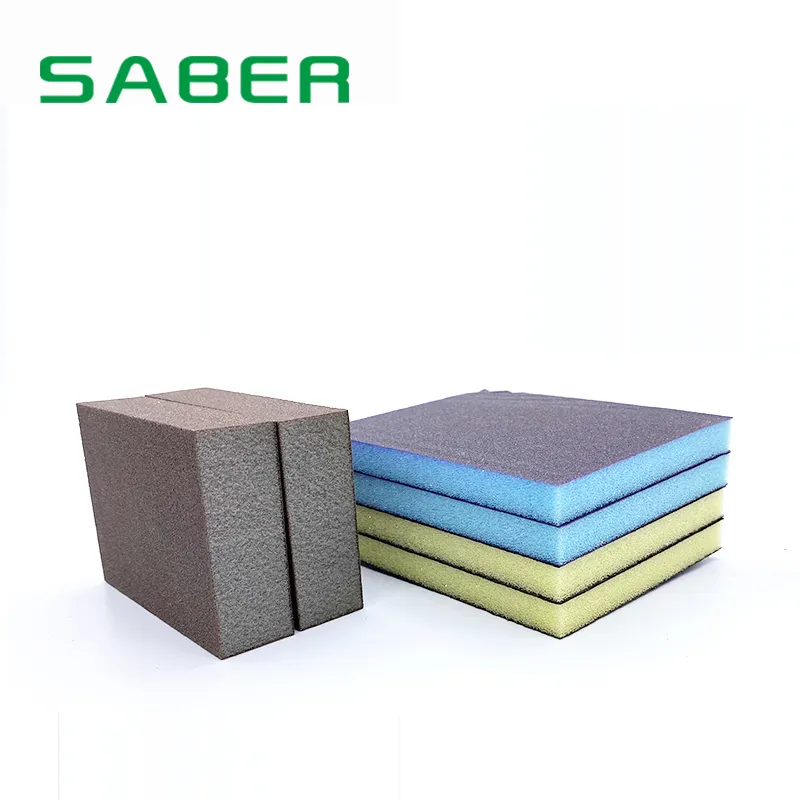 SABER Square Sponge Buffing Pad dengan Keras Cutting & Gloss Tinggi Pengamplasan Peralatan Mesin