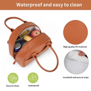 Bolsa Térmica para Almuerzo <span class=keywords><strong>de</strong></span> 10L, Impermeable, <span class=keywords><strong>de</strong></span> Cuero PU Clásico, <span class=keywords><strong>de</strong></span> Lujo, para Viajes, Trabajo, Escuela, Picnic - Product Image 5