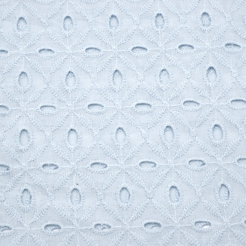 Оптовая продажа, Экологически чистая ткань из 100% органического хлопка с вышивкой ушками для одежды