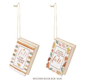 Ornement de Noël écologique pour les amoureux des livres, motif bibliothécaire peint, livres empilés, décoration d'étagère et de bibliothèque - Product Image 3