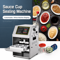 Machine de scellage thermique manuelle multi-cavités pour gobelets en feuille métallique - Facile à utiliser, économe en énergie, idéale pour les sauces, yaourts et gelées