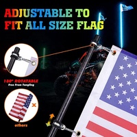 Antennes lumineuses LED RGB télécommandées, dansantes et à effet de poursuite, noires fumées, pour UTV, ATV, camion, RZR X3, buggy, dune, bateau