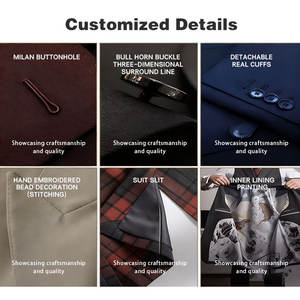 Conjunto de Terno Masculino em Poliéster de Duas Peças para Entrevista de Trabalho e Primeiro Terno de Negócios para Profissionais Jovens - Product Image 6