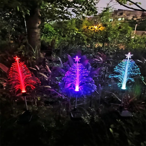 Bahçe dekorasyon <span class=keywords><strong>LED</strong></span> güneş simülasyon Fiber optik noel ağacı renkli işıklar güneş çiçek manzara avlu çim lambası - Product Image 4