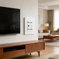 Prise murale intelligente Wi-Fi Pd20W avec contrôle à distance par application pour la maison, le bureau, l'hôtel, la chambre à coucher, le salon, prise intelligente