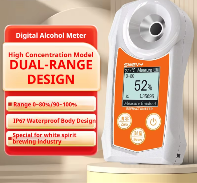 HEDAO SW80S/SW85S Industrial High Precision Alcohol Concentration Meter & Content Detector