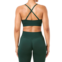 Soutien-gorge de yoga sans couture transfrontalier à séchage rapide, haut de sport haute performance, débardeur de fitness pour femme