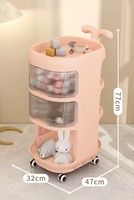 Étagère de rangement pour poussette à 3 niveaux, grande capacité, multi-couches, transparente, amovible, pour les fournitures et les collations de bébé