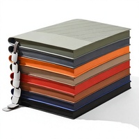 Carnet A5 personnalisable haut de gamme pour cadeaux d'affaires, couverture rigide, 200 pages intérieures en cuir, avec pendentif métallique promotionnel, type agenda, avec logo