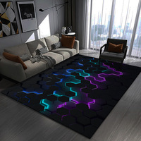 Tapis 3D Stéréoscopique Visuel pour Salon, Canapé, Table Basse, Chambre, Décoration de Salle E-sport, Tapis Résistant à la Saleté