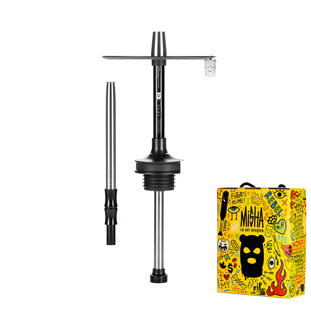 MISHA シーシャ JET BLACK HOOKAH 卓上サイズ Misha Hookahs – 5StarHookah