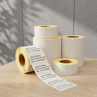 Rouleau d'étiquettes autocollantes personnalisées en PP mat 50x25 60x40 80x50 100x50 100x150mm, étiquettes autocollantes imprimables avec code-barres