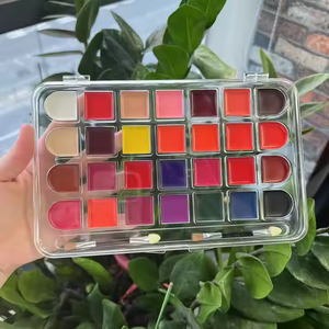 थोक कस्टम लोगो 28 रंग वर्णक भोजन जलरोधक और पसीना-सबूत चिकनी बहु-कार्यात्मक नेत्र छाया ब्लश होंठ प्लेट - Product Image 6