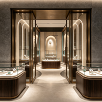Aménagement intérieur de bijouterie de jade, solution clé en main pour l'aménagement complet de la boutique