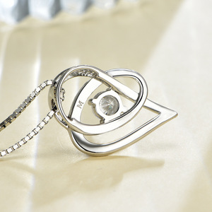 Gold Plated 925 Sterling <strong>Silver</strong> I Love You to the <strong>Moon</strong> and Back Pendant <strong>Necklace</strong> - Product Image 6