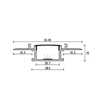 Plâtre sur mesure avec longueurs de 1 m, 2 m, et pour profilés LED en aluminium, utilisé dans l'éclairage LED de plafond en plâtre