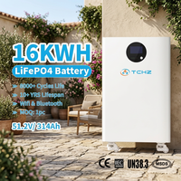 Batería Solar Híbrida Apilable CE UKCA OEM de 15kWh 16kWh 20kWh, 51.2V LFP Lifepo4 200Ah 300Ah, Almacenamiento de Energía Doméstica, 8000+ Ciclos