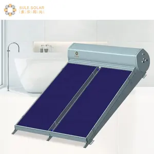 304 Stainless steel flat plate solar water heater with electric heating backup, automatic water supply, photoelectric dual use