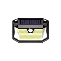 Lampe solaire LED murale de jardin étanche IP44, lampe extérieure avec capteur de mouvement PIR, 6500K, angle de faisceau de 120 degrés