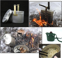 Juego de Cantina de Aluminio Multifuncional de 78 Piezas para Acampar y Contenedor de Alimentos, Utensilios de Cocina para Excursiones al Aire Libre, Accesorios para Picnic, Lonchera