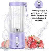 Mélangeur Portable Rechargeable personnel à 6 lames 450ml et Mini USB Portable automatique mélangeur de fruits Smoothie presse-agrumes à tasse