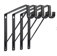 Support mural triangulaire en fer réglable à haute stabilité, épaissi, pour étagère, avec barre porte-vêtements, robuste et estampé, vente en gros