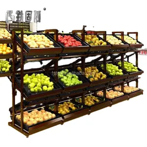 Neue design super markt gemüse display regal obst display stand