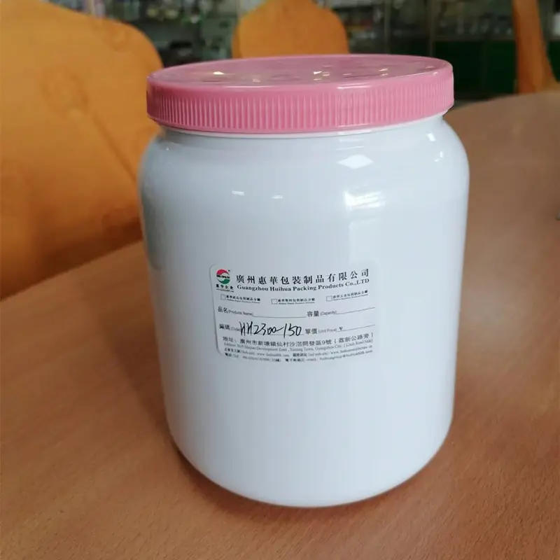 Melkpoeder 1Kg Opslagcontainer Food Grade Pet Plastic Witte Ronde Brede Mond Pot