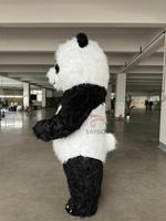 Costume gonflable géant en fourrure pour adultes, déguisement de panda réaliste, costume de mascotte de panda pour hommes et femmes