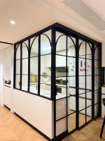 Ventanas Plegables Francesas Modernas de Aleación de Aluminio y Vidrio para Apartamentos, Salas de Estar, Hoteles, Restaurantes y Cocinas