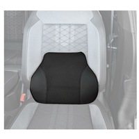Coussin lombaire - Housse de siège de voiture universelle, cuir PU et mousse à mémoire de forme, noir Simoni Racing