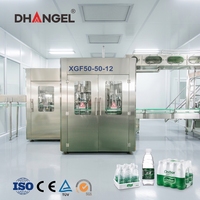 Machine de remplissage automatique trois-en-un pour petites bouteilles, pour boissons et eau pure, avec lavage et bouchage, capacité de 2000 bouteilles/heure