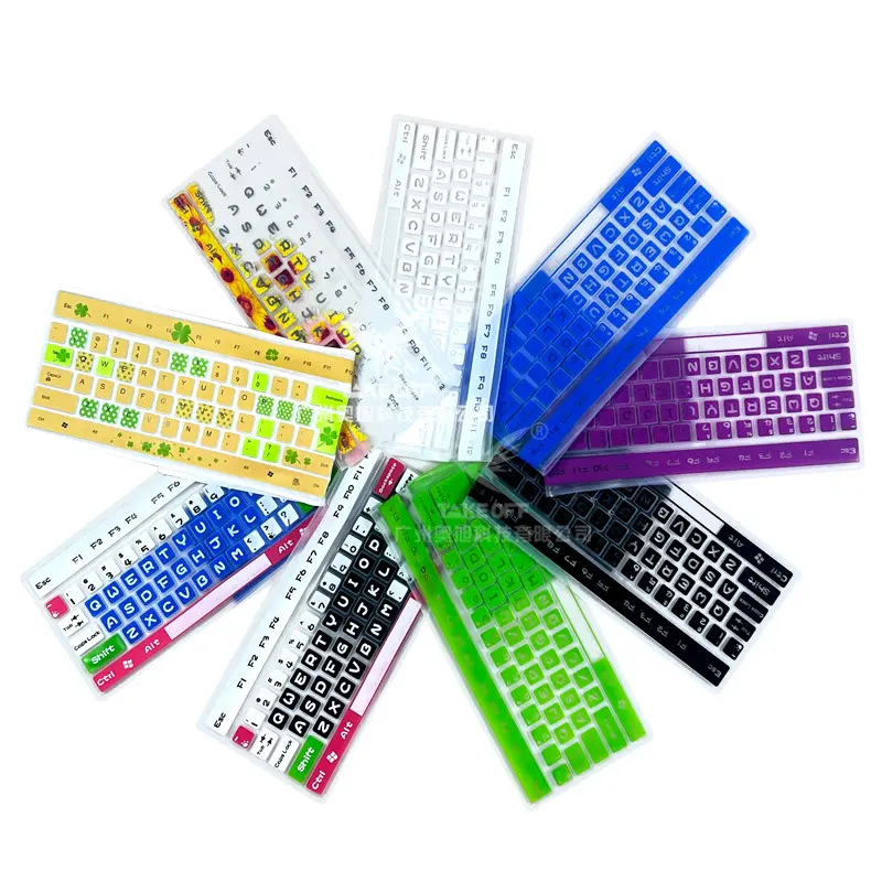 hot sale colours waterproof computer keyboard cover, desktop computer keyboard skin