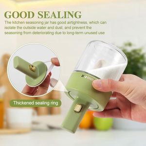 Kitchen Food Condiment Storage Glass Seasoning Box 9.3oz <b>Spice</b> <b>Jars</b> With Spoons and Lid - Product Image 5