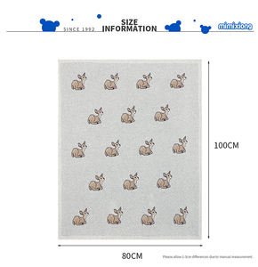 Mmixiong Soft Tuch Couvertures Cartoon Bambi Tricoté Bébé Couverture Pur Coton Conception Personnalisée Babe Poussette Wrap Usine de Haute Qualité - Product Image 2
