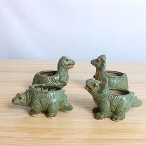 Pot de fleurs créatif et mignon de dessin animé, petit dinosaure, pot de fleurs succulentes en céramique, petit <span class=keywords><strong>bassin</strong></span> de plantes, vente en gros - Product Image 6